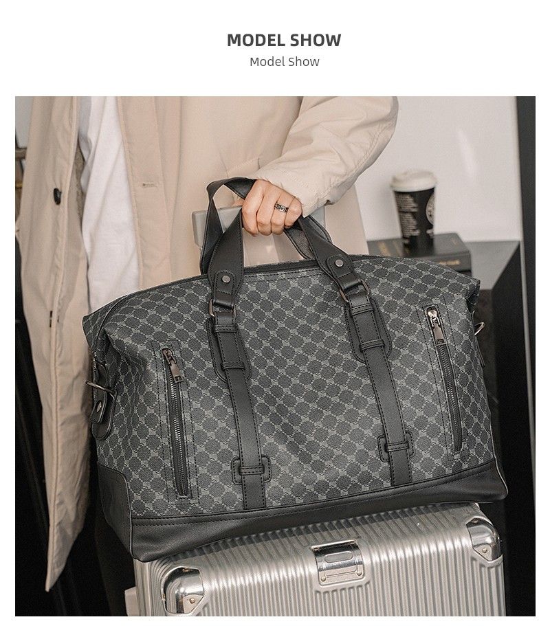 Bolsa de viagem casual masculina estilo coreano com grande capacidade para atividades ao ar livre_voghion.com