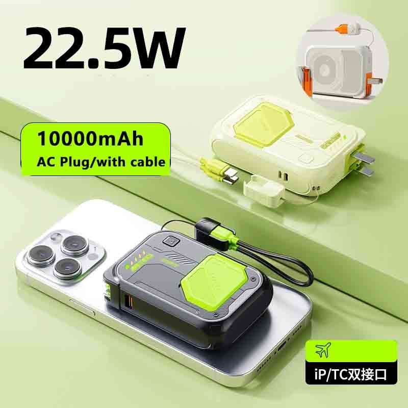 20000 MAh Portabl Bank, Wirlss Magntic Powr Bank With USB-C Cabl, Fast Charging Extrnal Battry For Samsung_voghion.com