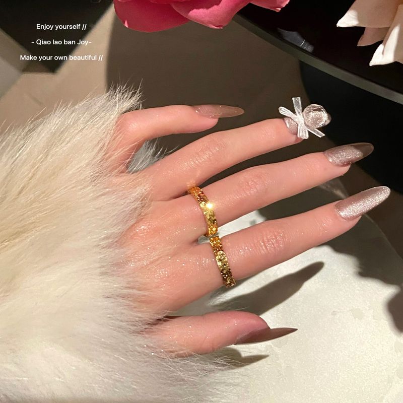 Niche Design High-End Minimalist Style Stainless Steel Zircon Gold-Plated Japanese And Korean Simple Internet Celebrity_voghion.com