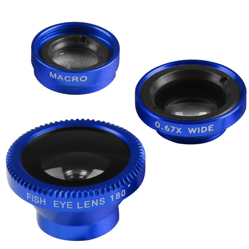 Phone Camera Lens Kit Magnetic 180°Fisheye Lens 0.67xWide Angle 10X Macro Lens For IPhone X /8/7/6s Samsung Galaxy S10/S9_voghion.com