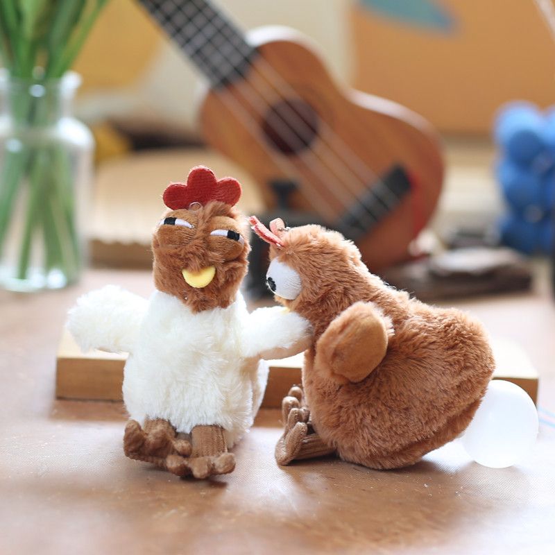 Blowing Bubble Plush Adorable Chicken Keychain Cute Soft Pp Stuffed Animal Cotton_voghion.com