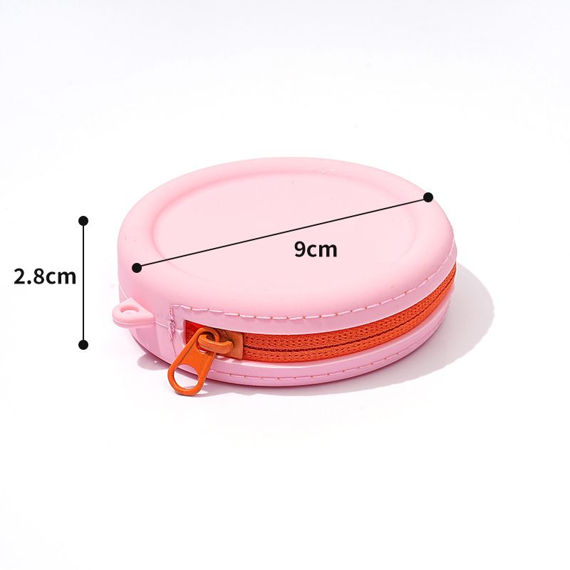 Solid Color Creative Silicone Round Fashion Korean Version Accessory Bag Student Clutch Diving Material Coin Purse_voghion.com