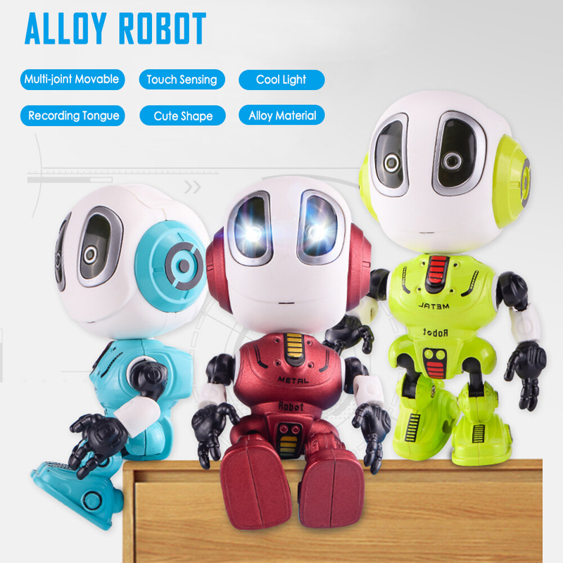 Juguete con sensor de cabeza para niños, luz LED táctil, robot Aloi, con señal electrónica extraíble, para hacer uno mismo_voghion.com