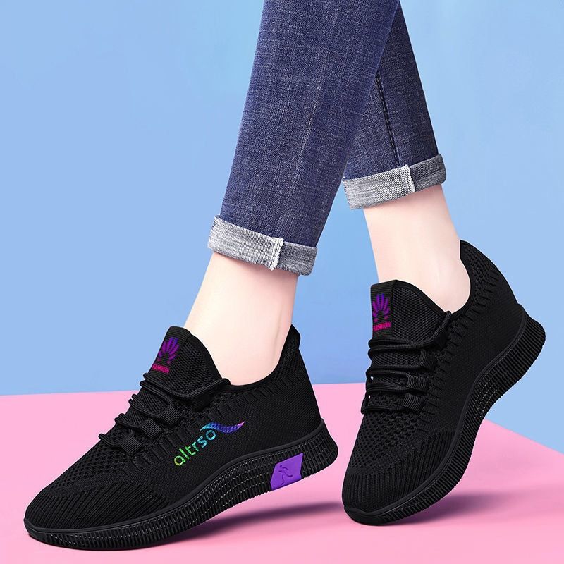 Spring New Sports Women's Versatile Mesh Surface Comfortable Soft Sole Lightweight Casual Running Travel Shoes Women_voghion.com
