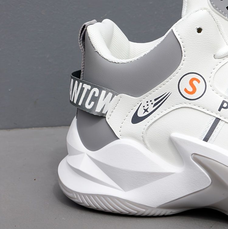 Chunky sneakers met veters voor heren, sportschoenen voor papa-schoenen, schokabsorberende en ademende schoenen voor het hardlopen van basketbaltraining in de sportschool_voghion.com
