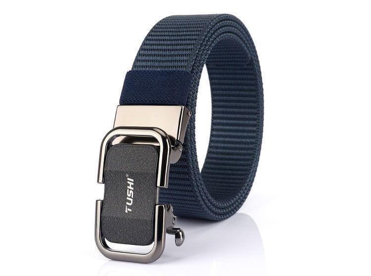Nuova cintura casual versatile per esterni con fibbia automatica in lega, senza denti, in tela di nylon e fori per giovani_voghion.com