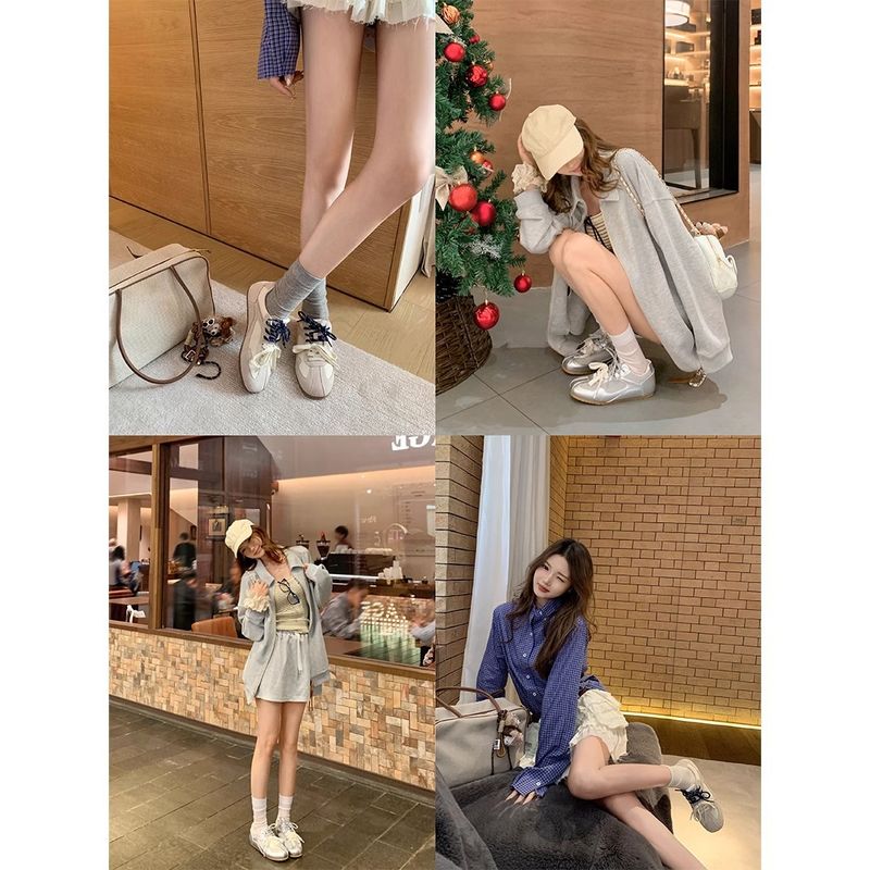 Innere Höhe Erhöhen Echtes Leder Mandarin Duck De Xun Für Frauen 2025 Frühling Super Beliebte Forrest Gump Sneakers_voghion.com