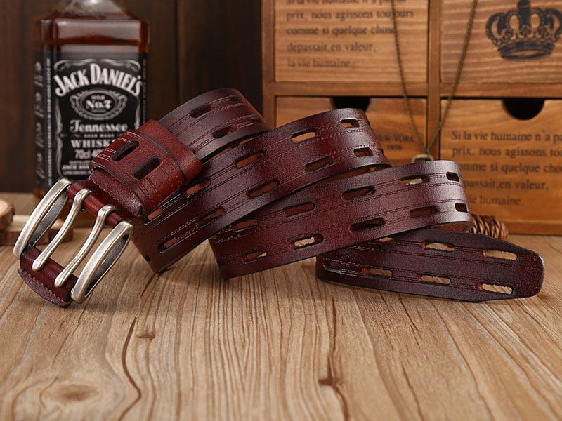 HOT Best YBT High Quality Genuine Leather for Men Brand Strap Male Double Pin Buckle Fancy Vintage Jeans Cowboy Belts_voghion.com