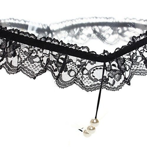 luckyqqyp Panties For Women, Thong, Pearl Lace Trim, Temptation, Triangle Panties, Sexy Temptation Wholesale_voghion.com