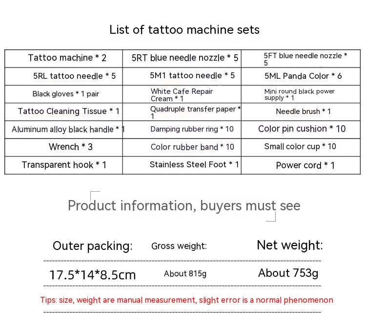 Ensemble de machines rouges et noires, bel équipement européen, machine spéciale, ensemble de tatouage de démarrage_voghion.com