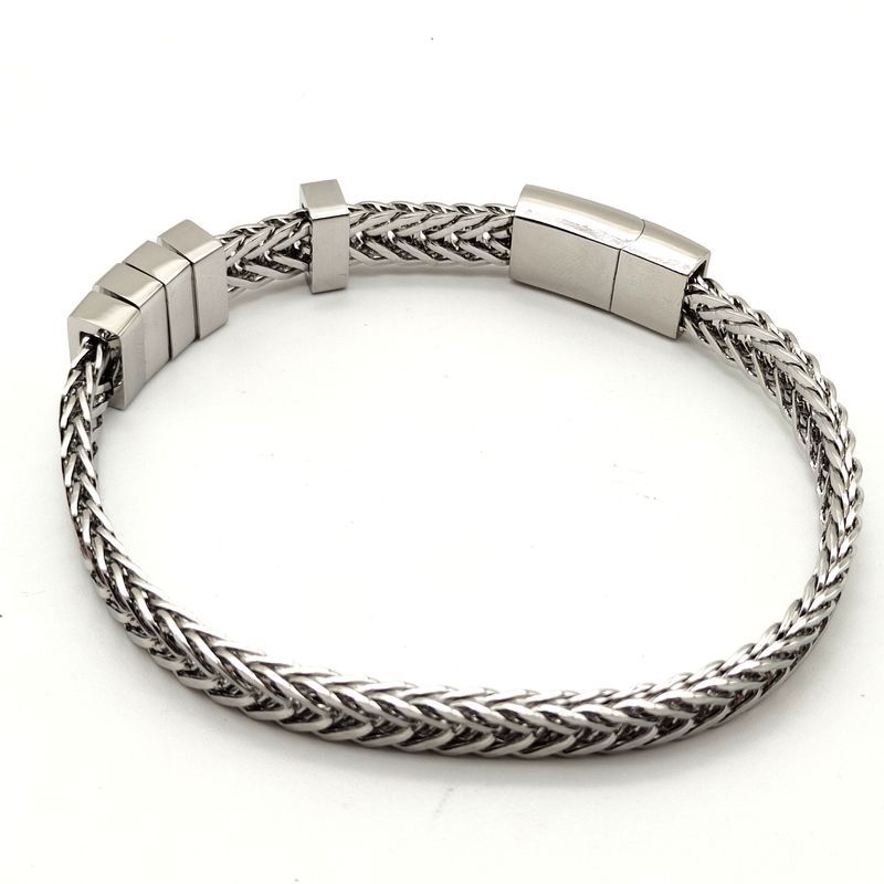 Bracciale cubano con incisione laser, versatile, in acciaio al titanio_voghion.com