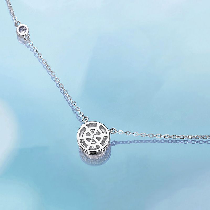 Collana con ciondolo in zircone da donna con catena a clavicola e moissanite con simulazione di diamanti da un carato_voghion.com