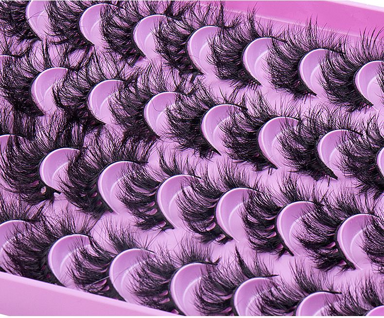 Vippeextensionssæt 20 par blandede falske øjenvipper Naturlige tykke minkvipper Daglig makeup-øjenvipper_voghion.com