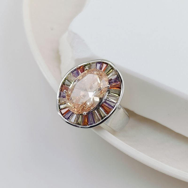 Frauen Bunte Zirkon Für Modische Licht Champagner Ring Super Funkelnden Voller Diamant Übertrieben Hand Schmuck_voghion.com
