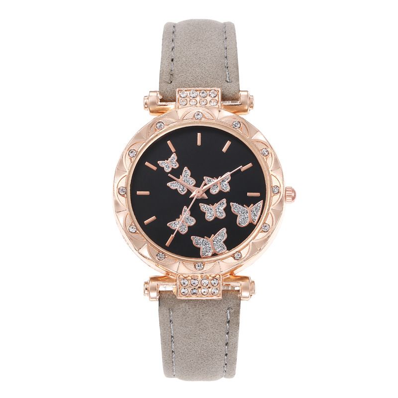 Heißer verkauf damen quarzuhr mode persönlichkeit einfache uhr schmetterling digitale gürtel uhr_voghion.com