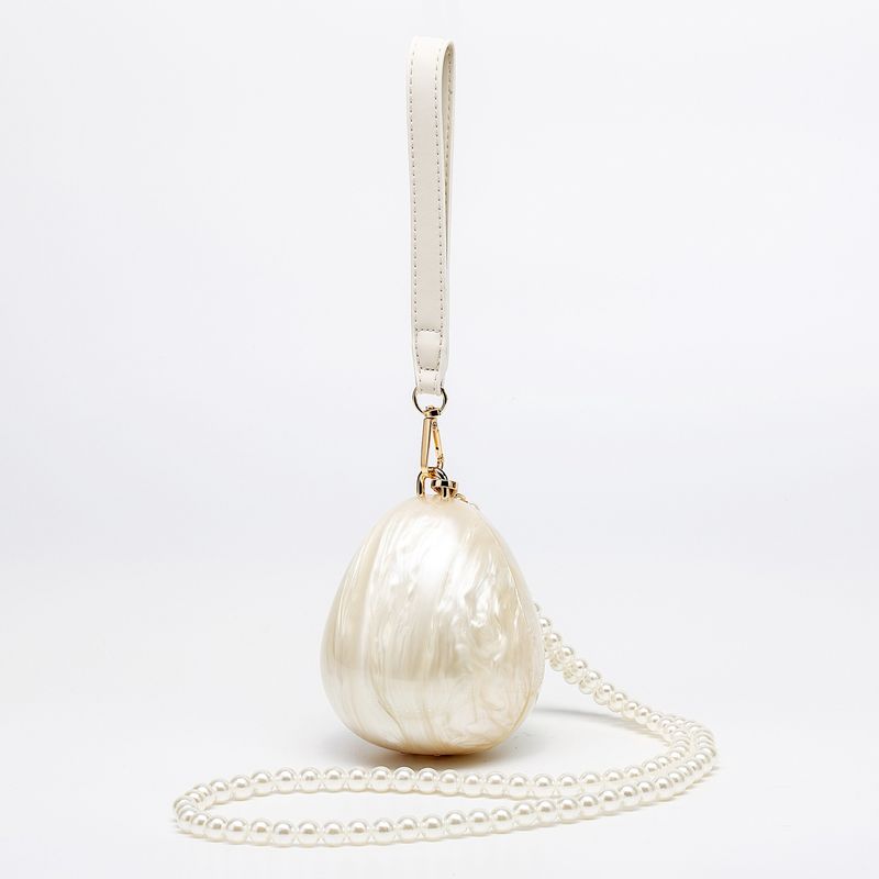 Borsa a mano da donna, borsa a tracolla diagonale, borsa a conchiglia in acrilico dalla forma speciale, pochette da sposa e da cena_voghion.com