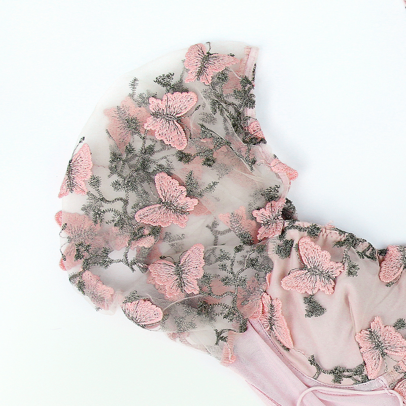 Women's clothing backless perspective suspender splicing mesh gauze small vest_voghion.com