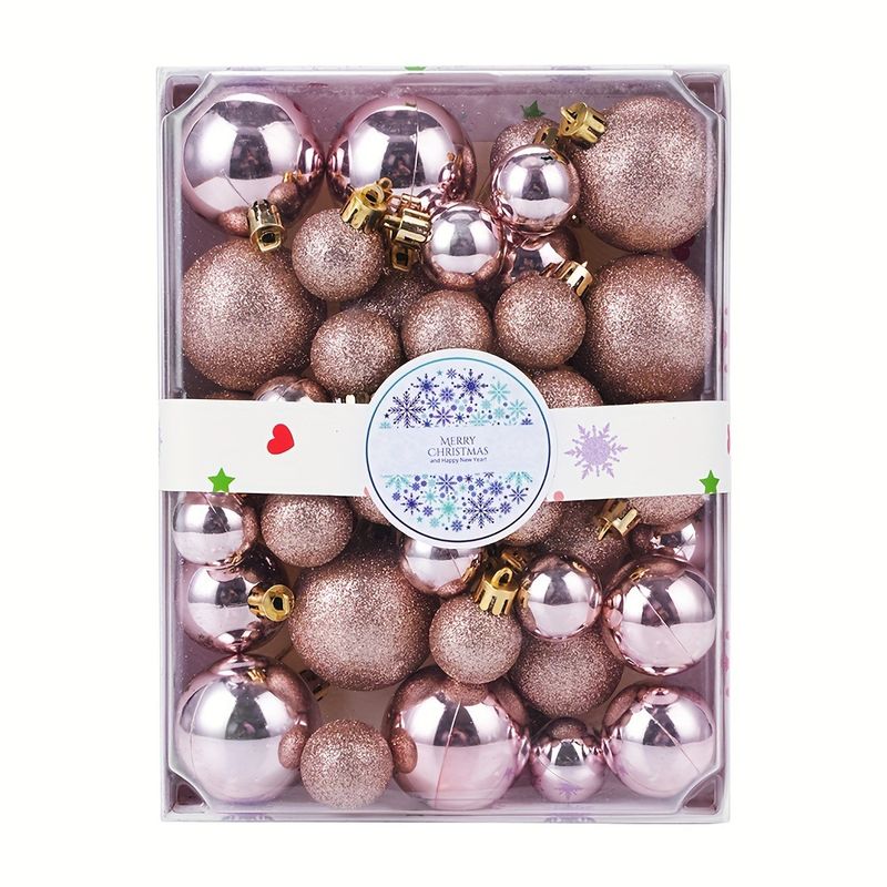 Lillian Cross-Border Hot-Selling In-Stock 42pcs Balls Festive Atmosphere Christmas Tree Decoration Ornaments Manufacturer_voghion.com