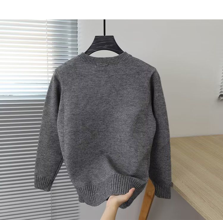 Pull ras du cou léger pour homme, style coréen, tendance, décontracté, polyvalent, pour l'automne et l'hiver_voghion.com