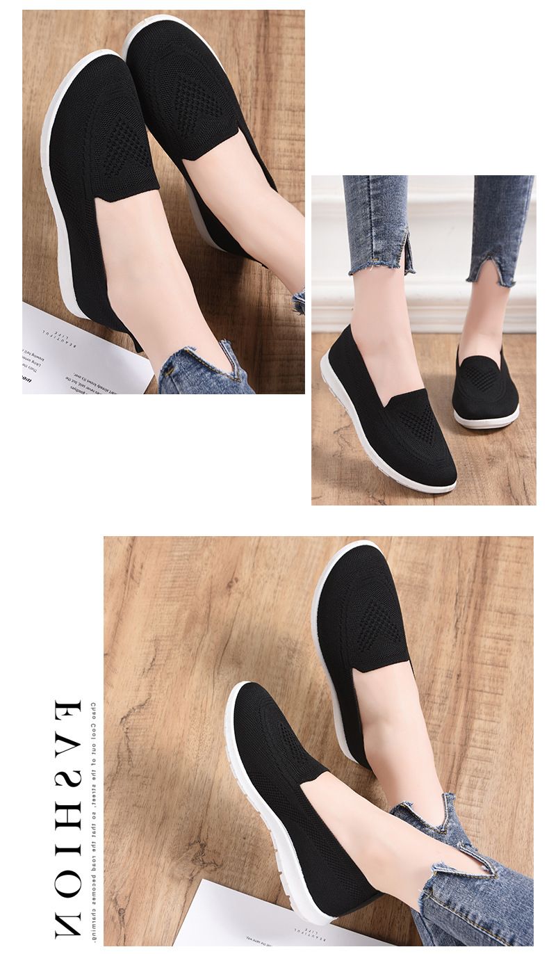 Damenschuhe neue fliegende gewebte Schuhe Freizeitschuhe weiche Sohle mittleren Alters und ältere Mutter Schuhe_voghion.com