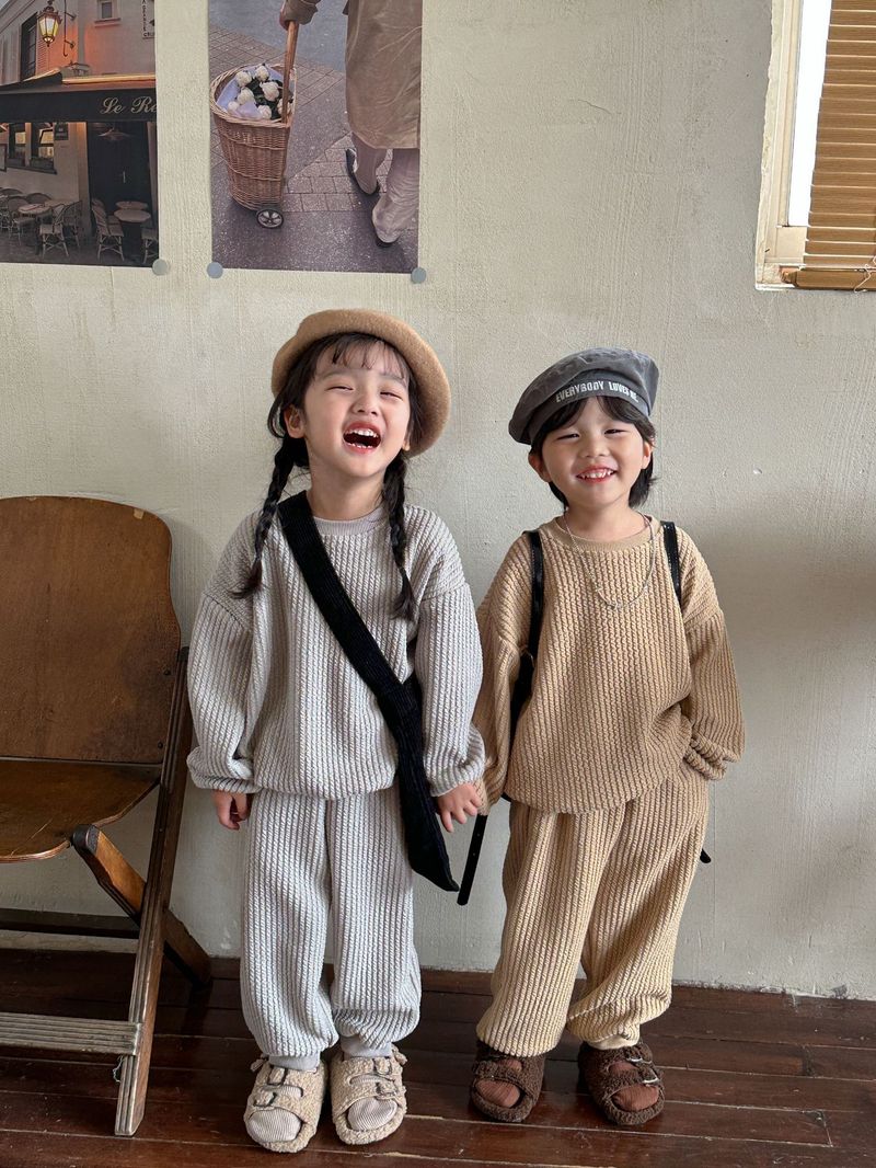 Traje de otoño para niños Prendas de punto para niñas Sudadera con capucha deportiva para niños Ropa de bebé de ocio para primavera y otoño_voghion.com