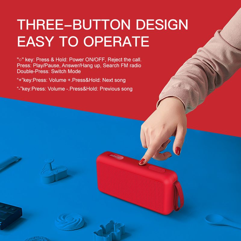 Alto-falante sem fio portátil para áreas externas Bluetooth, caixa de som grave, coluna surround, reprodutor de música estéreo, suporte para cartão FM TF vitog_voghion.com