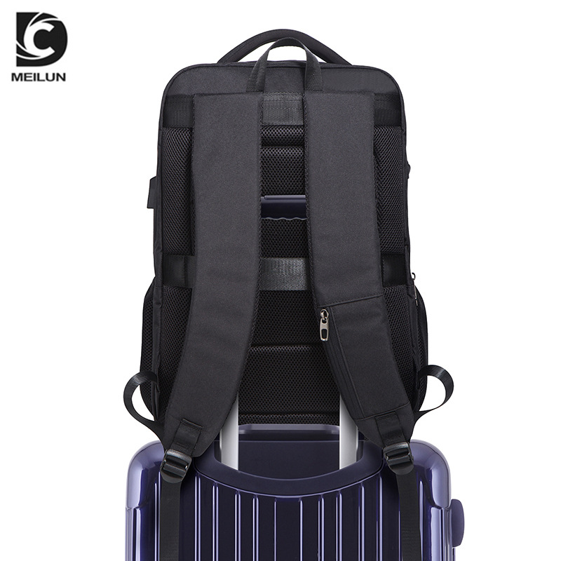 New men's with large capacity Oxford cloth printed business computer backpack travel bag_voghion.com