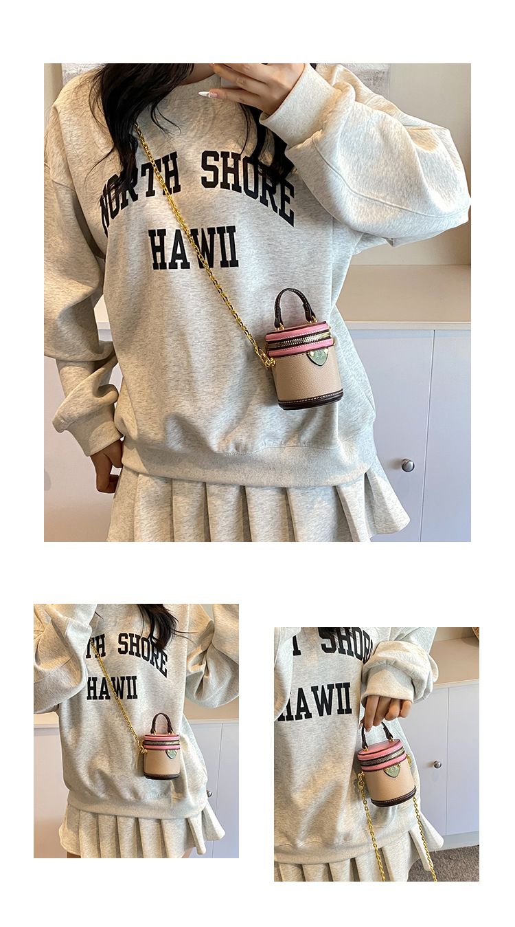 Bucket Bag Women's Advanced Chain Chain Shoulder Oblique Span Bag_voghion.com