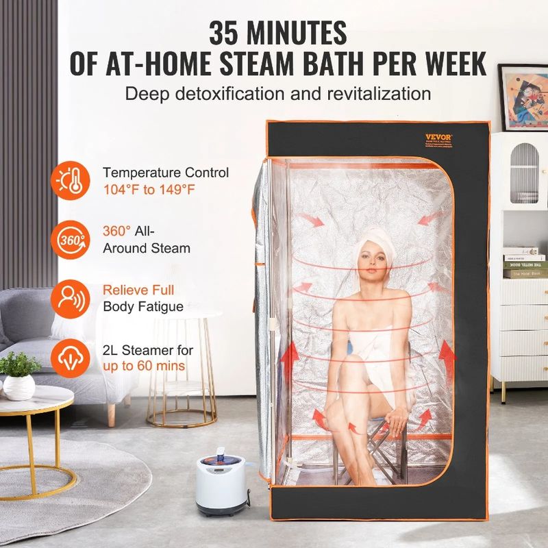 Chair Steam Size Tent Portable Full Sauna 1200W Blanket Personal W Sauna_voghion.com