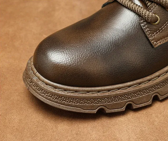 Knöchellange kurze Schaftschuhe für Herren, braune Booties, schwarze Herrenstiefel, Y2k-Angebot im Angebot, Retro, günstig, trendig, 2025, neue Angebote_voghion.com