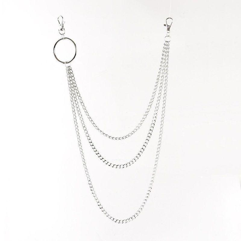 Mode Trendy Hosen Ins Taille Hip Hop Metall JK Jeans Gürtel Unisex Kleidung Kette_voghion.com