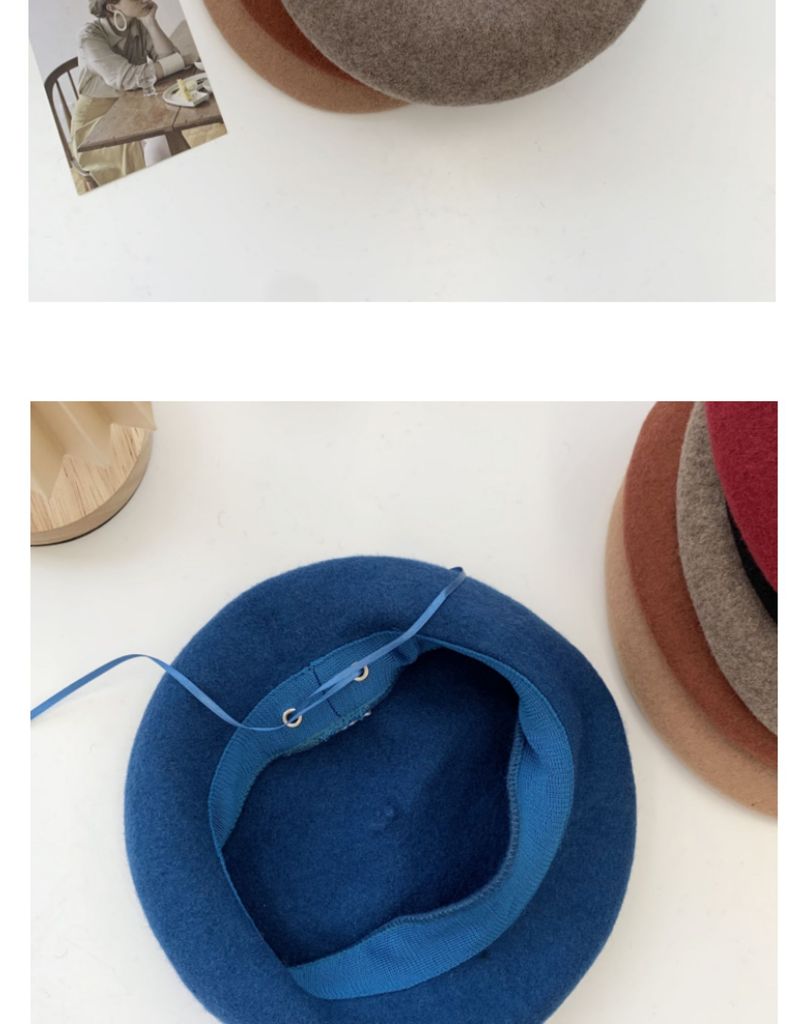 Beret Female British Vintage Autumn and Winter Japanese Wool Painter Hat_voghion.com