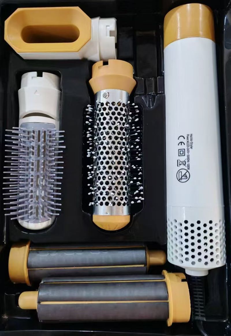 neu 2026 5-in-1-Heißkamm-Set, professionelles Lockenstab-Styling-Tool für Airwrap-Haartrockner, Haushalt 2025_voghion.com