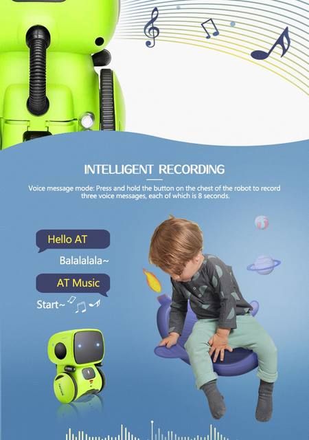 Spielzeugroboter mit Sprachsteuerung, interaktiver Roboter, süßes Spielzeug, intelligenter Roboter für Kinder, Tanz, Sprachbefehl, Touch-Steuerung, Spielzeug, Geburtstagsgeschenke_voghion.com