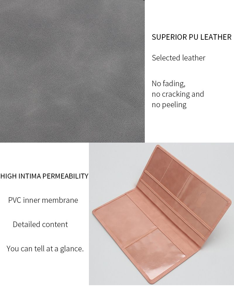Étui pour permis de conduire américain Skin Feel Portefeuille d'assurance automobile populaire Clip pour permis de conduire multifonctionnel long Ce sac_voghion.com