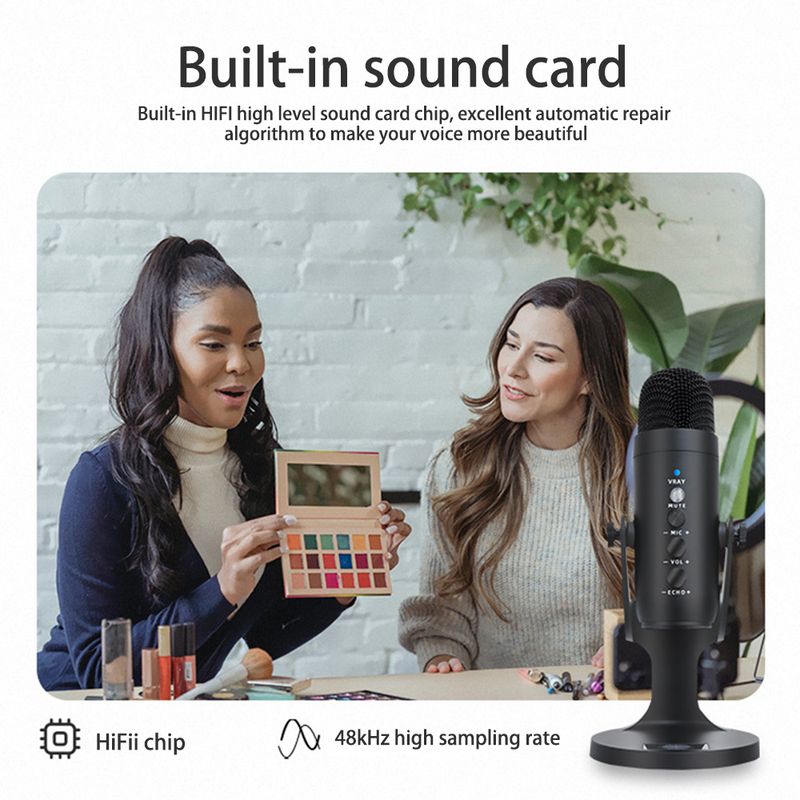 Profesyonel USB Kondansatör Mikrofon Stüdyo Kayıt Mikrofonu PC Bilgisayar Oyun Yayını Podcasting Dizüstü Bilgisayar Masaüstü_voghion.com