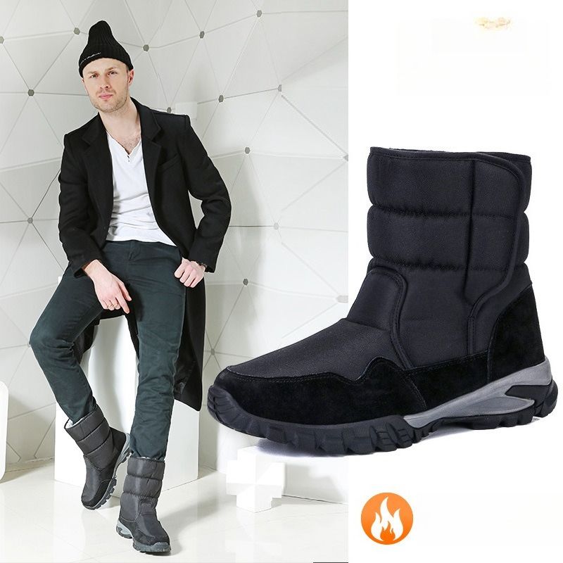 Nowe męskie buty śnieżne NOKOMETA w rozmiarze 48 nie są śliskie ani popękane, są wytrzymałe i łatwe w noszeniu._voghion.com