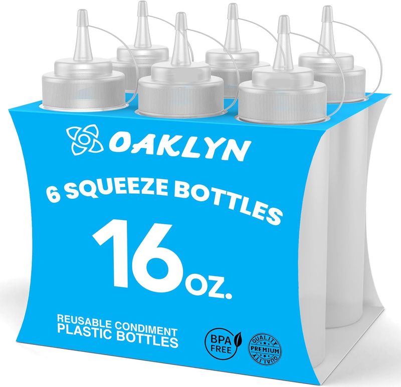 RYYD Sauce Bottle 6-Pack - 450ml BPA-Free|Squeeze Design|EU_voghion.com