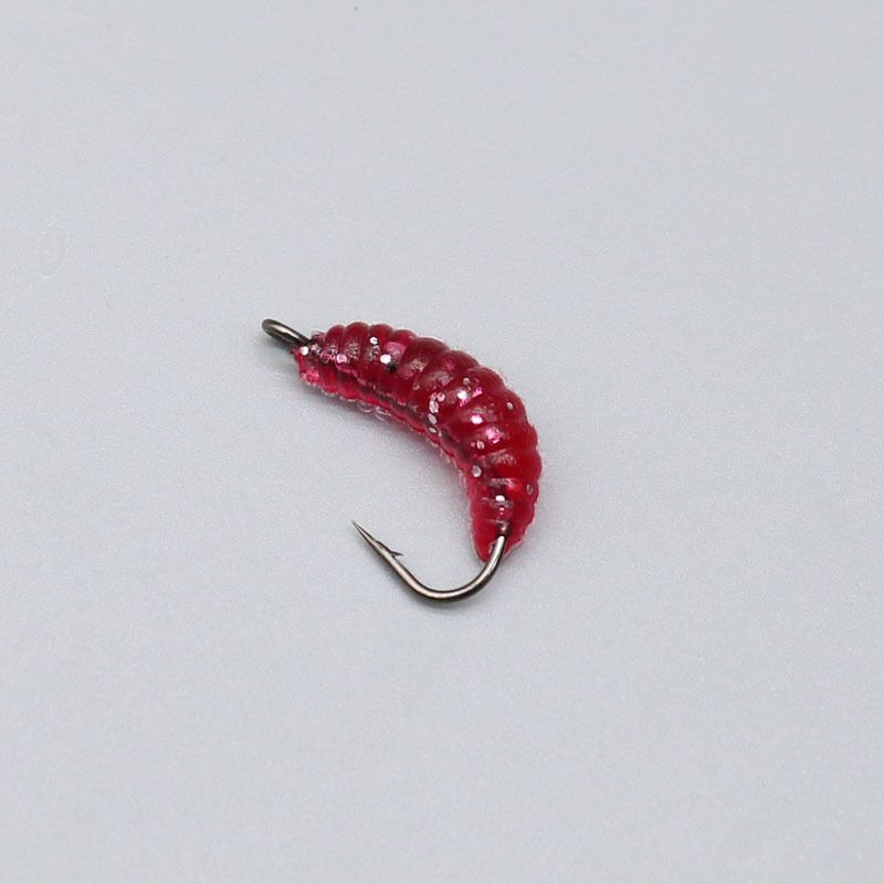 Lure With Hook Bread Worm 20mm 0.45g Bionic Hooked Maggot Soft Bait Set_voghion.com