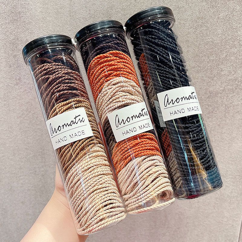 Secchiello unisex da 100 extension per capelli senza cuciture, elastici per capelli antiscivolo con filettatura, elastici per capelli con coda di cavallo alta che non danneggiano i capelli, elastici_voghion.com