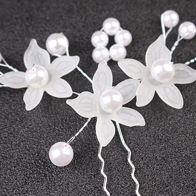 Copricapo in stile coreano, accessori per capelli con fiori smerigliati, gioielli fatti a mano per le nozze della sposa, forcina per capelli a forma di perla, arrotolata_voghion.com