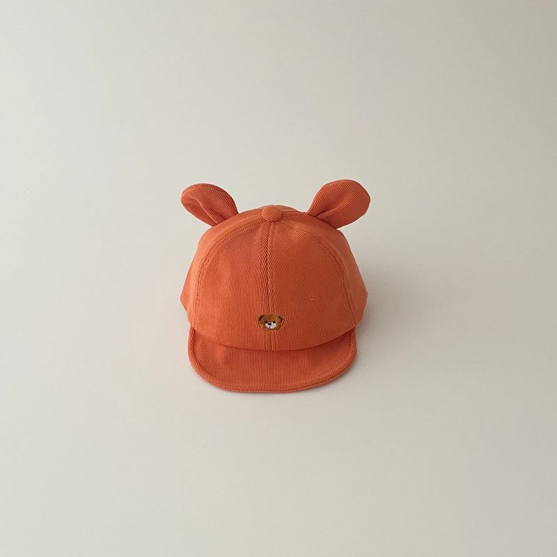 Cappello da neonato autunno e inverno, con orso dei cartoni animati, caldo e ombreggiante, berretto da neonato_voghion.com