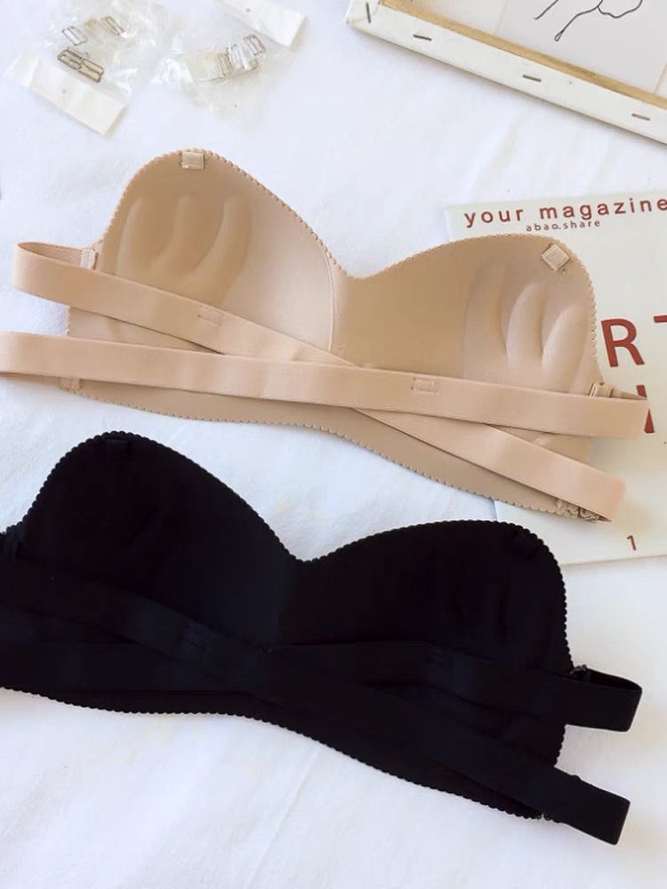 Kaka Women's Strapless Push Up Anti-Slip Invisible Bra_voghion.com