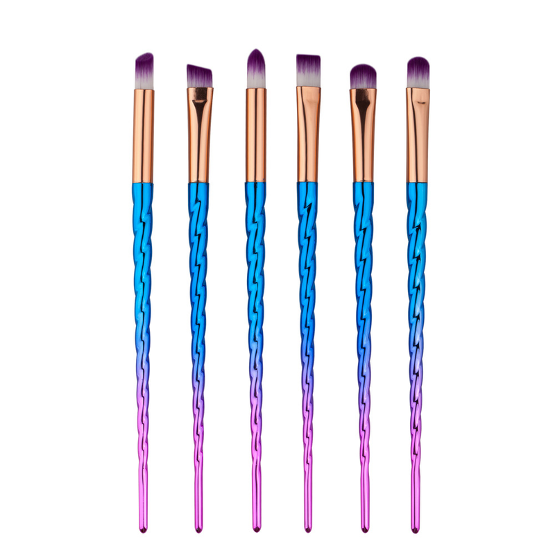 6 pcs makeup brushes, eye brushes, eyeliner brushes, unicorn set, beauty tools GUJHUI_voghion.com