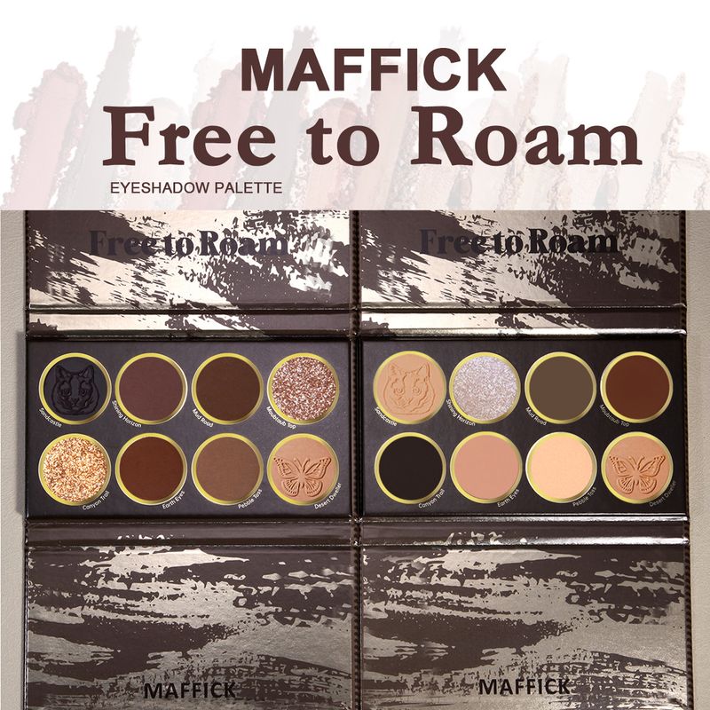 Lidschatten-Make-up, alles auf Englisch, MAFFICK Free Roaming, 8-Farben-Lidschatten-Palette, matt, Perlglanz-Make-up, Kosmetik_voghion.com
