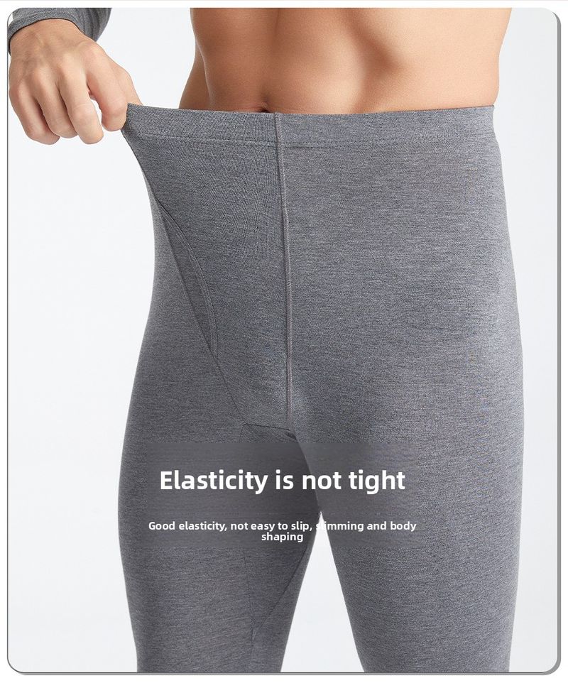 Men's Thermal Underwear Thin Top And Pants Autumn Clothes Set For Men_voghion.com