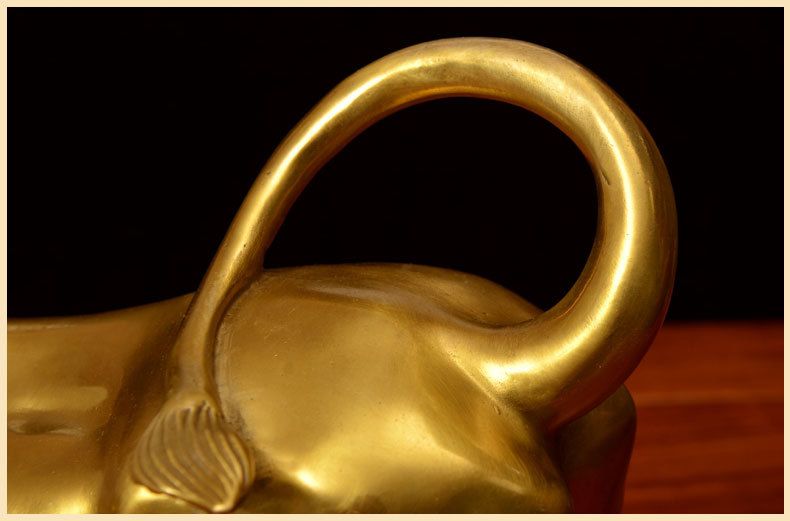 Taureau en Bronze Wall Street Wangshi Jinniu, bureau de négociation d'actions, cadeau artisanal en cuivre, taureau de Fortune, ornements en Bronze_voghion.com