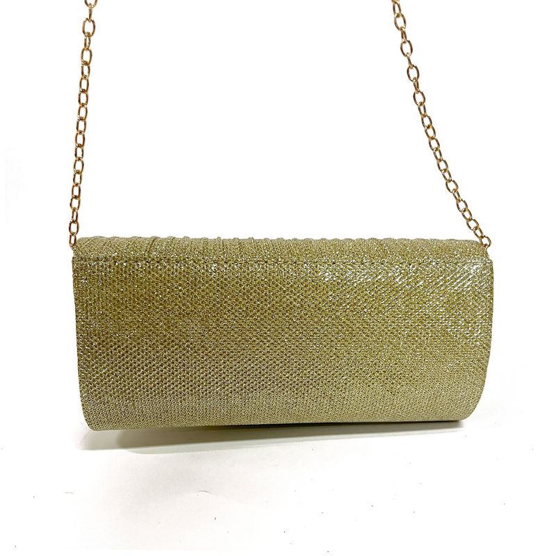 Andralyn Borsa da Cena a Pieghe Lucida da Donna con Tracolla a Catena Staccabile Borsa per Matrimonio, Fidanzamento, Appuntamento, Festa, Abito Formale per Donna_voghion.com