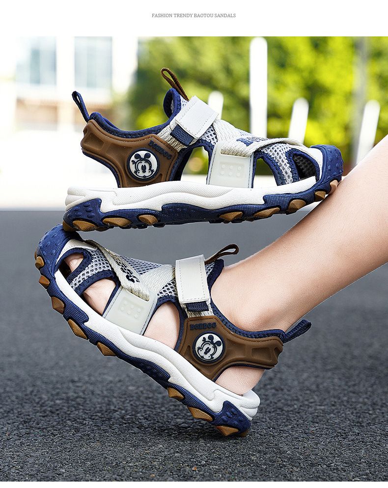 Sandales d'été pour garçons – Chaussures de plage fermées, antidérapantes et imperméables (pointures 28-39) – Semelle épaisse de style coréen pour enfants_voghion.com
