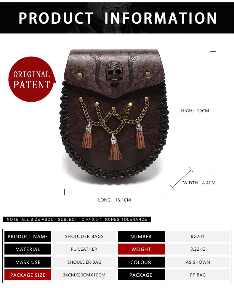 Viking Style Medieval Leather Coin Pouch – Retro Embossed Knight Belt Bag, Vintage Waist Bag for Cosplay and Outdoor Use_voghion.com